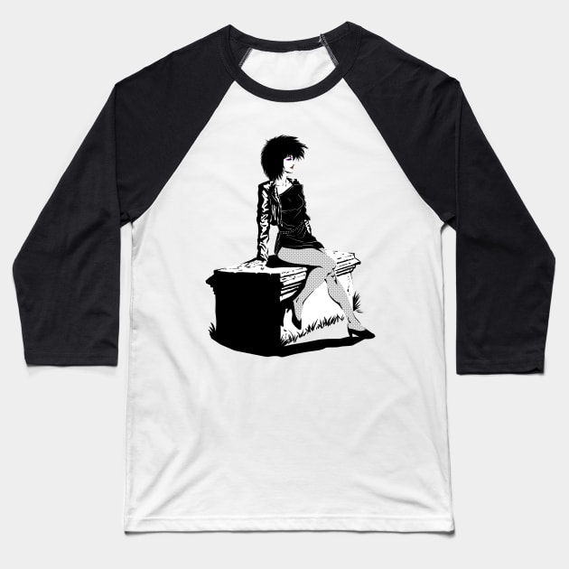 Goth Baseball T-Shirt by Pablo Romero Art